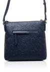 Valentino Pansy Embossed Monogram Print Crossbody Bag, Navy