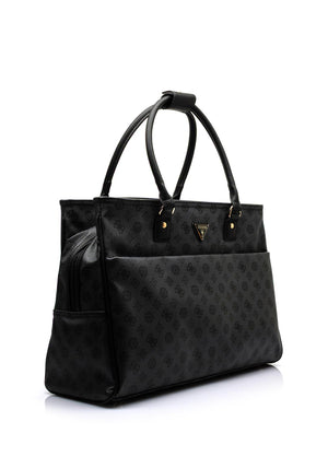 Guess 4G Peony Wilder Travel Bag, Charcoal Grey