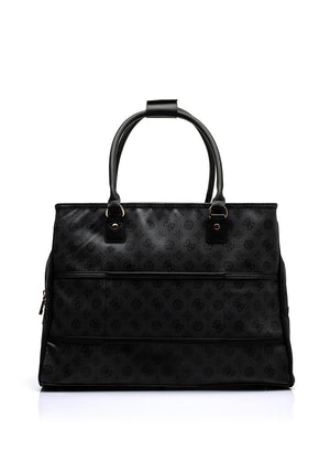 Guess 4G Peony Wilder Travel Bag, Charcoal Grey