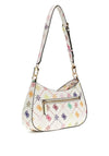 Guess Emilie Logo Shoulder Bag, White Multi