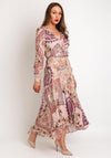 Guess Monique Metallic Shimmer Maxi Dress, Blush