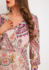 Guess Monique Metallic Shimmer Maxi Dress, Blush