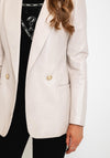 Guess Emelie Faux Leather Blazer, Stone
