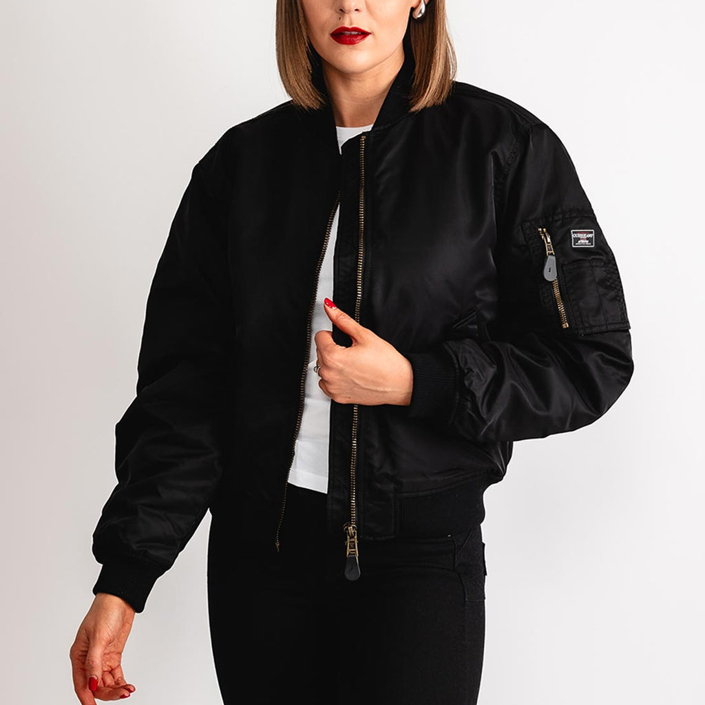 Guess Womens Padded Bomber Jacket, Black McElhinneys
