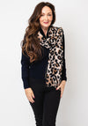 Guess Leopard Print Scarf, Black