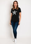 Guess Embellished Star T-Shirt, Charcoal