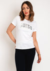 Guess Sequin Logo T-Shirt, White