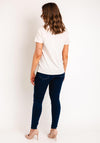 Guess Rhinestone Lips Print T-Shirt, Stone