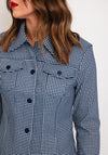 Guess Lilia Gingham Short Woven Jacket. Navy