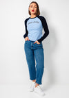 Guess Jeans Raglan Sleeve Top, Blue