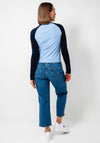 Guess Jeans Raglan Sleeve Top, Blue