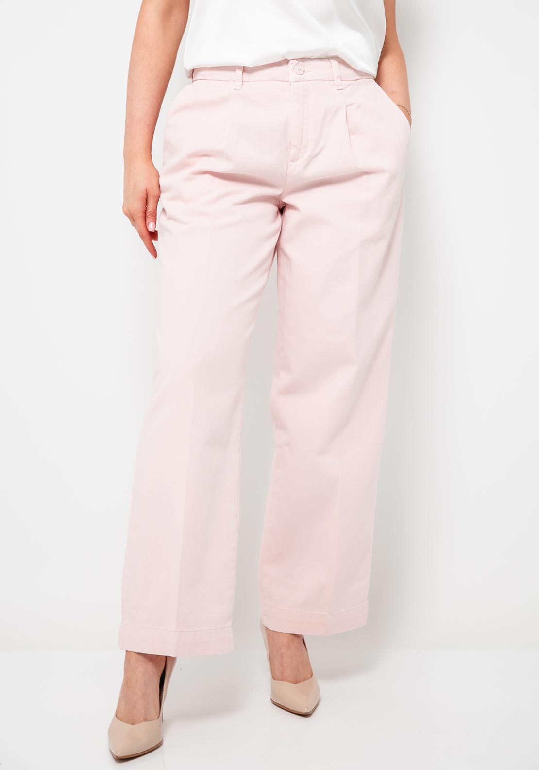 Guess Jeans Straight Leg Chino Trousers, Pink
