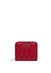 Guess Valla Small Zip Around Diamond Quilted Wallet, Deep Red