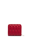 Guess Valla Small Zip Around Diamond Quilted Wallet, Deep Red