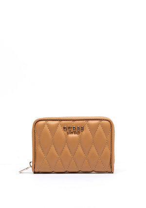 Guess Valla Small Quilted Wallet, Warm Beige