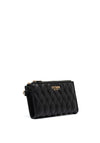Guess Valla Large Double Zip Organised Wallet, Black