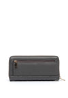 Guess Nadira Quilted Zip Around Large Wallet, Grey