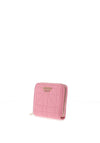 Guess Assia Quilted Zip Round Small Wallet, Pink
