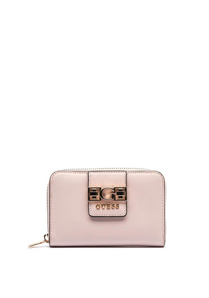 Guess Jane Smooth Medium Zip Wallet, Pale Pink