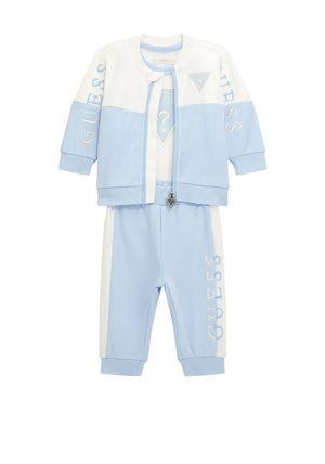 Guess Baby Boy Three Piece Tracksuit, Blue
