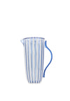 The Home Studio Plastic Striped Mug, Blue and White