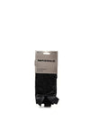 Serafina Collection One Size Glitter Sock With Bow, Black
