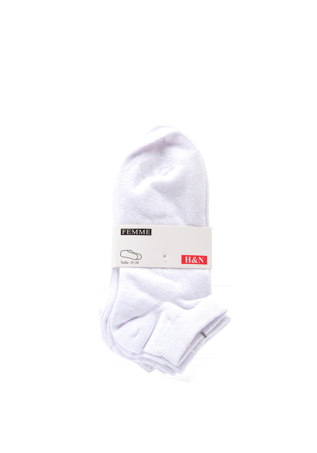 Serafina Collection One Size 3 Pack Trainer Sock, White
