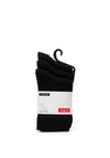 Serafina Collection One Size 3 Pack Crew Sock, Black