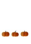 Heaven Sends Set of 3 Velvet Pumpkin Decorations