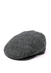 Hanna Hats Vintage Fleck Tweed Cap, Charcoal Grey