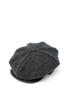 Hanna Hats Eight Piece Fleck Tweed Cap, Grey