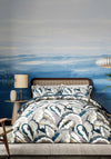 Harlequin Calathea Printed Tropical Duvet Cover Set, Cornflower