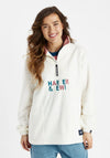 Harper and Lewis Blanche Quarter Zip Fleece, Cream