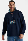 Harper & Lewis Frankie Unisex ¼ Zip Sweatshirt, Navy