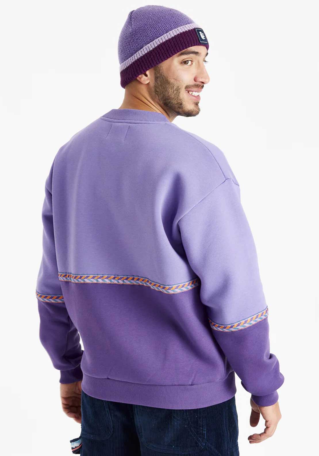 Harper & Lewis Taran Unisex Colour Block Sweatshirt, Purple