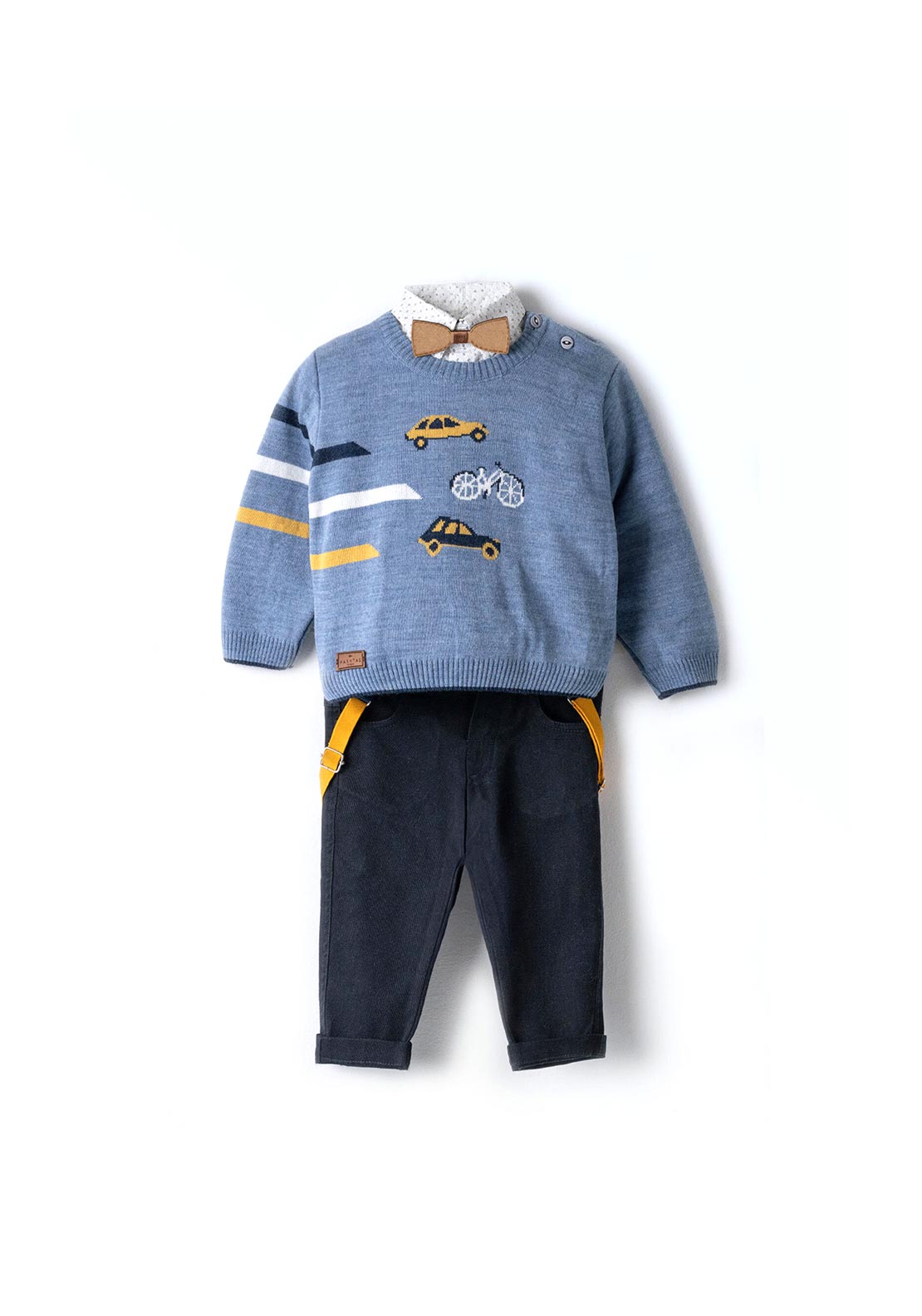 Hashtag Baby Boy Motor Three Piece Set, Blue