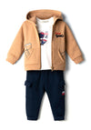 Hashtag Baby Boy Super Dino 3 Piece Tracksuit, Tan