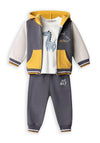Hashtag Baby Boy Dino 3 Piece Tracksuit, Yellow
