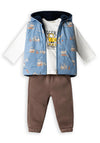 Hashtag Baby Boy Construction 3 Piece Set, Blue