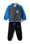 Hashtag Mini Boy Three Piece Leisure Tracksuit, Blue