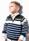 Hashtag Mini Boy Jumper Shirt and Chino Set, Beige
