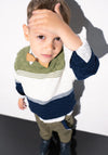 Hashtag Mini Boy Jumper Shirt and Chino Set, Khaki