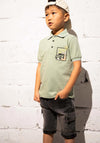 Hashtag Mini Boy 2 Piece Set, Green and Grey
