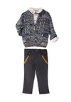 Hashtag Baby Boy 3 Piece Outfit, Blue