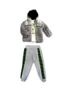 Hashtag Boys Teddy Jacket Tracksuit Set, Grey