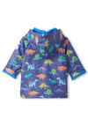 Hatley Baby Boy Dino Hooded Rain Jacket, Navy