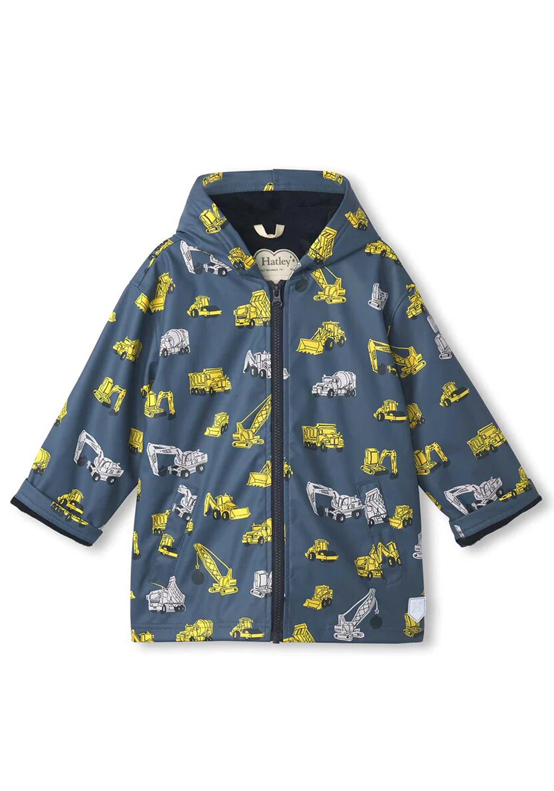 Hatley Boys Under Construction Rain Jacket, Navy