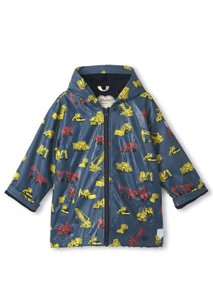Hatley Boys Under Construction Rain Jacket, Navy