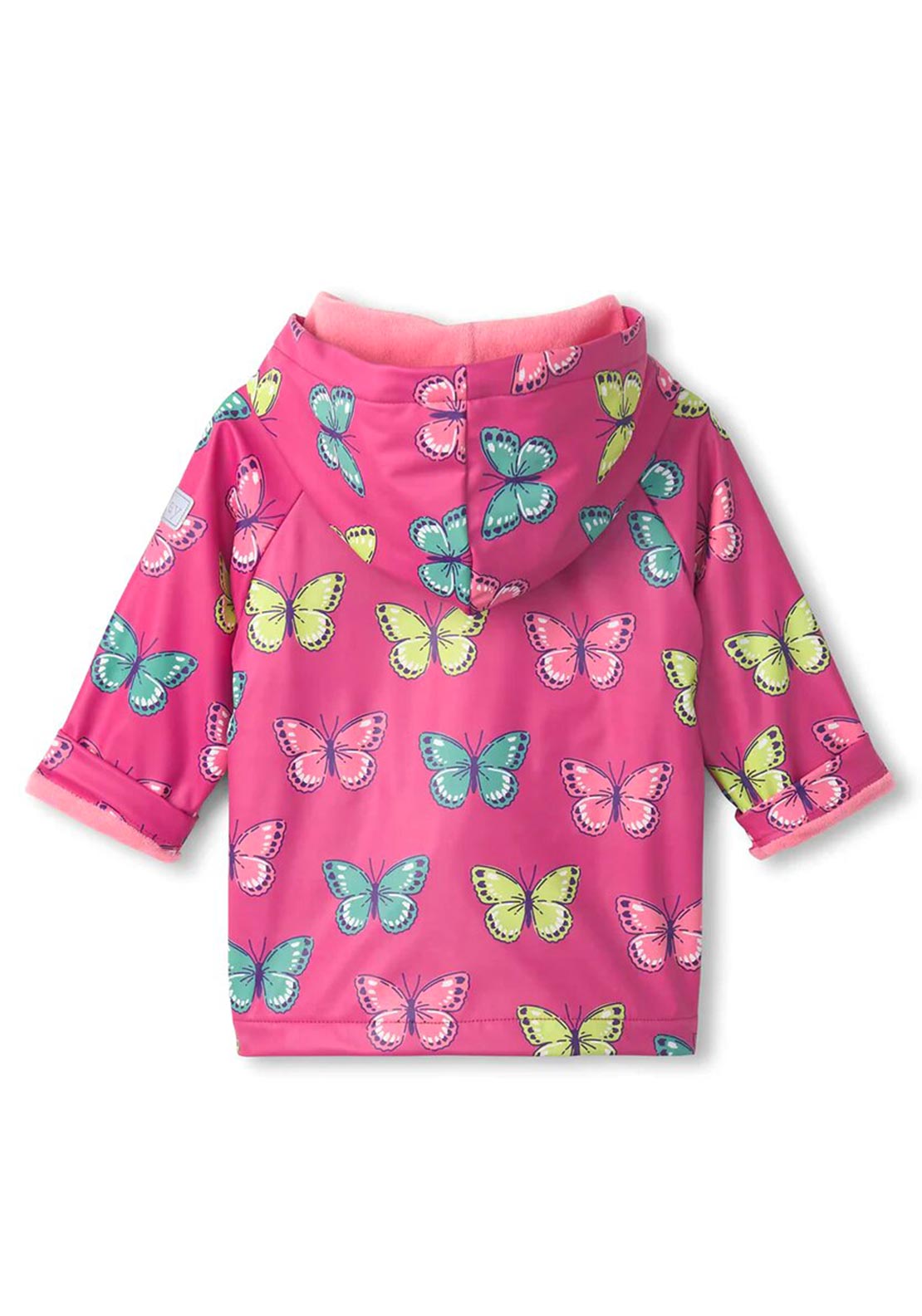 Hatley Baby Girl Butterfly Print Rain Jacket, Pink