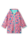 Hatley Girls Watercolour Doodles Rain Jacket, Pink